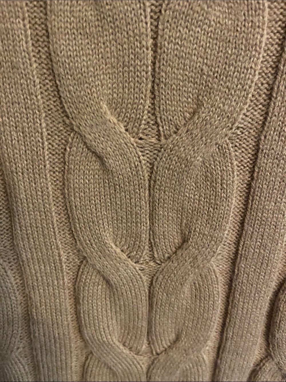 Banana Republic Cable-Knit Crewneck Sweater in Camel/Tan - Picture 6 of 10